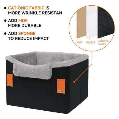 Luxury Portable Dog Car Booster Seat – Safe, Snug & Designed for Small Pets
