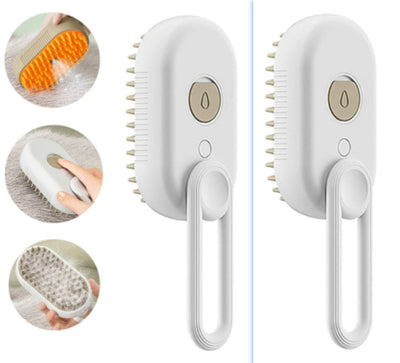 ✨ Steamy 3-in-1 Pet Brush – Electric Spray Cat & Dog Grooming Comb | Massage + Hair Removal