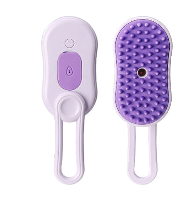 ✨ Steamy 3-in-1 Pet Brush – Electric Spray Cat & Dog Grooming Comb | Massage + Hair Removal
