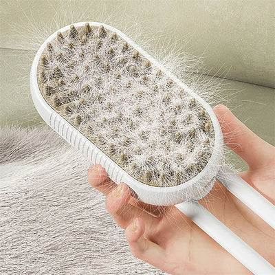 ✨ Steamy 3-in-1 Pet Brush – Electric Spray Cat & Dog Grooming Comb | Massage + Hair Removal